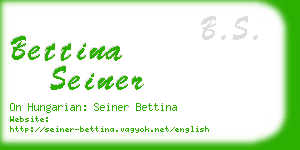 bettina seiner business card